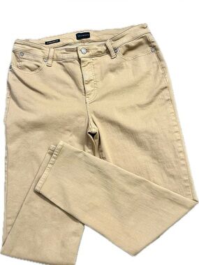 Talbots Slim Ankle Jeans Size 10 Tan Camel Flawless 5-Pocket Stretch Denim